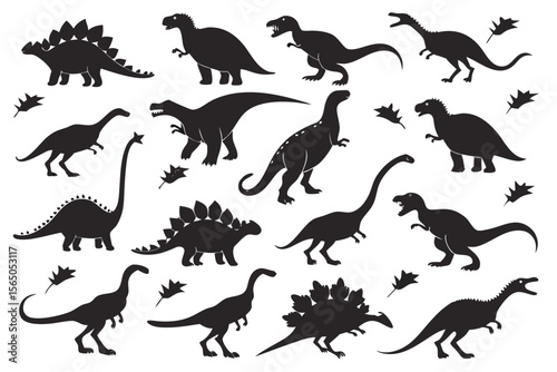 Cute Dinosaur Silhouettes