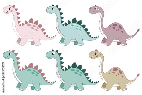 Cute Cartoon Dinosaurs