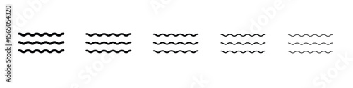 Water icon vector in editable stroke linear pictogram