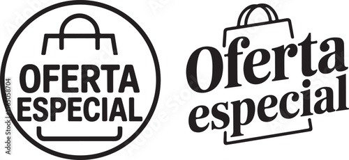 Special Offer Spanish Shopping label, oferta especial sale badge vector