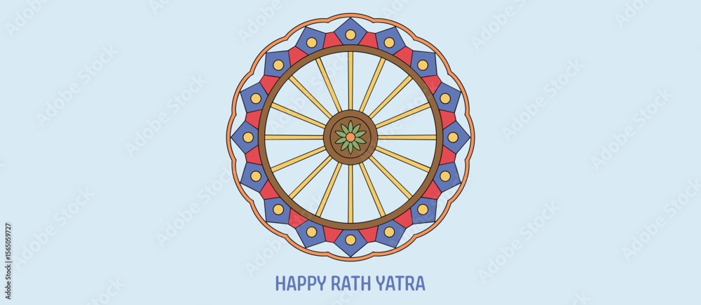 Obraz premium Happy Rath Yatra, festival, hinduism, religion, chariot, celebration, indian, culture, spirituality, tradition