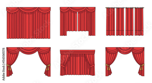 A Diverse Collection of Beautiful Red Curtains in Various Styles and Designs