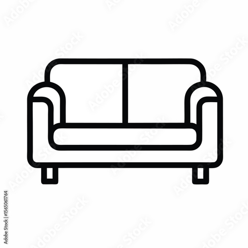 Sofa icon flat vector design