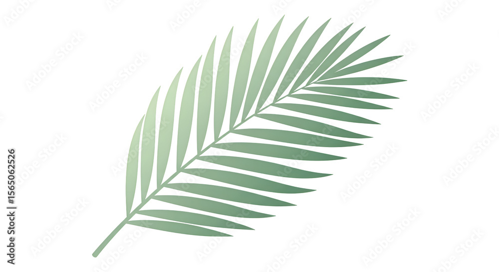 Illustrates Palm Leaf Branch with Green Gradient on Transparent Background Design Element Illustrates Palm Leaf Branch with Green Gradient on Transparent Background Design Element