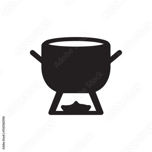 Fondue pot icon isolated. simple vector icon on white background