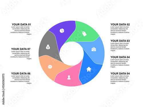 Pie Chart Infographic for Data Visualization and Business Analysis
