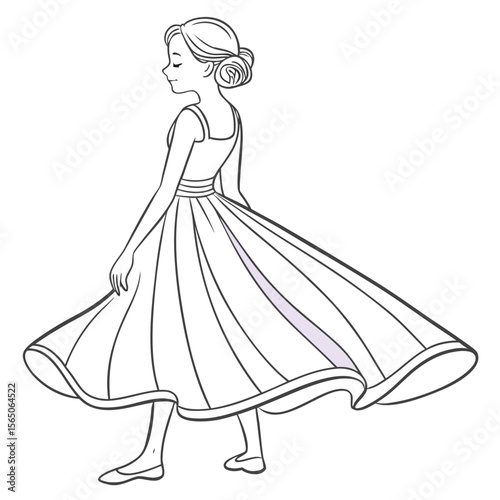 Dazzling iridescent white A-line dress with shimmering fabric, creating a magical and luminous effect.