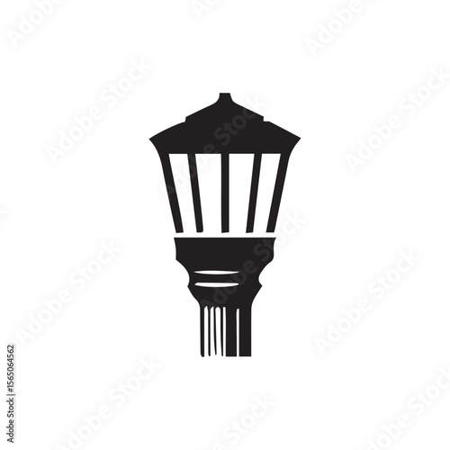 street lamp isolated on white
