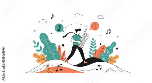 Aspiration and Harmony The Musician's Journey in Nature A Symphony of Life