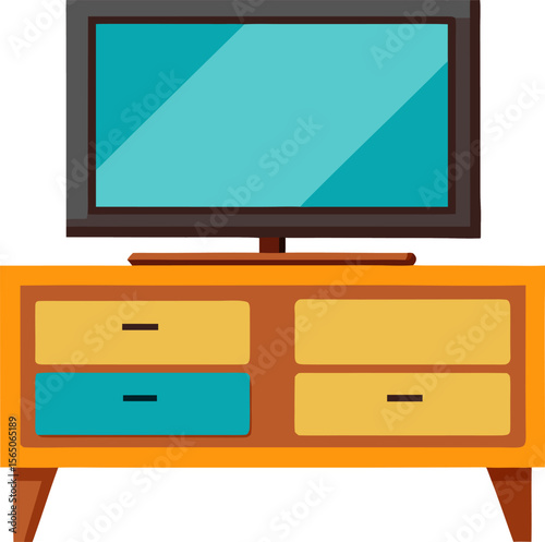 TV Stand ,white background 