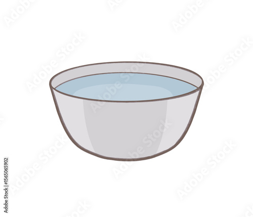 A basin filled with water, bowl of water