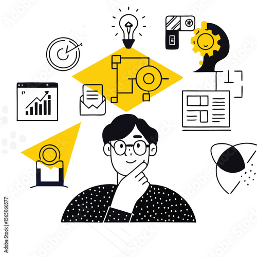 Digital Enterprise: Vector Illustrations for Web Design, Online Business, and Tech Strategy
