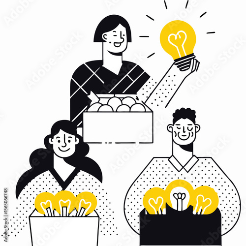 Empowering Communities: Optimistic Vector Illustrations for Social Contribution, Volunteerism, and Charity Initiatives
