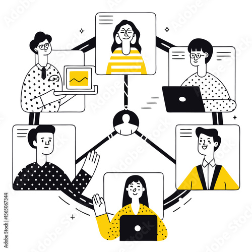 Workplace Evolution: Vector Illustrations for Human Resources, Employee Development, and Modern Career Progression