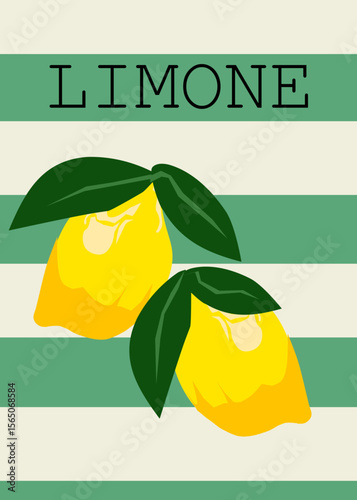 Limone – plakat z cytryną