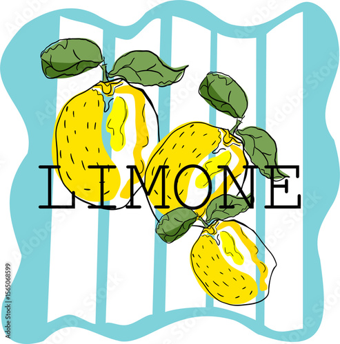 Limone – plakat z cytryną