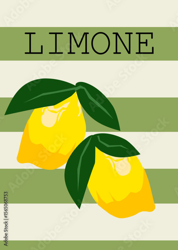Limone – plakat z cytryną