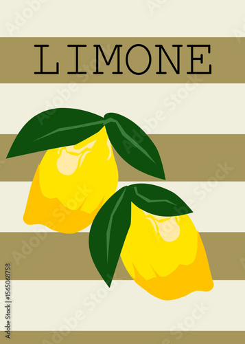 Limone – plakat z cytryną