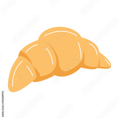 Fresh Baked Croissant Pastry Illustration