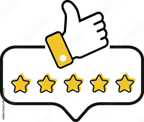 Rating Vector Illustration Style — Modern Review and Feedback Graphic Design