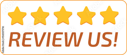 Review Us Feedback Concept with Stars — Rate and Evaluate Quality Vector Illustration