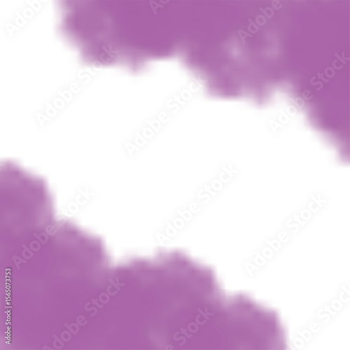 Abstract Atmospheric purple Smoke Texture Background on white