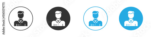 Cashier icon set. Black solid flat doodle graphic design set