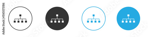 classification icon set. Black solid flat doodle graphic design set