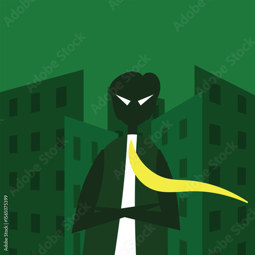 evil ruler. greedy evil businessman. powerful boss. minimalist character vector design. evil character figure