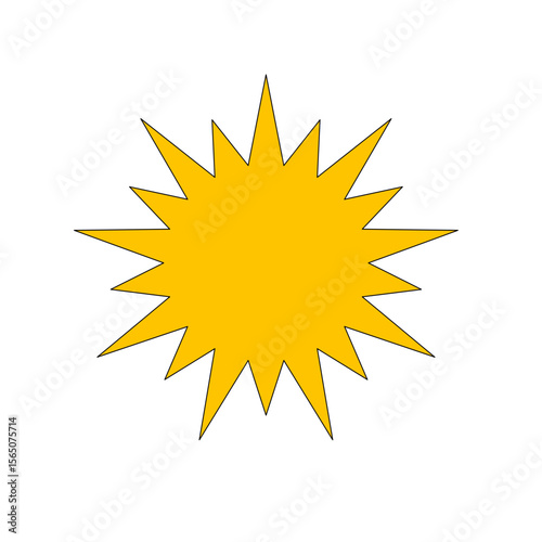 Bright sun illustration for sunny weather Vector