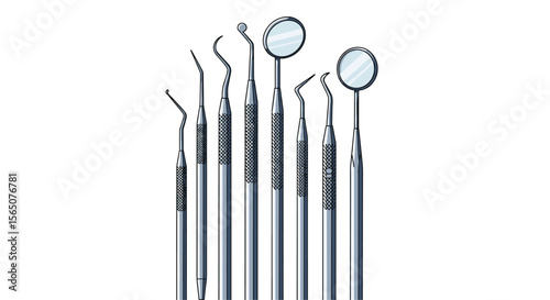 Dental Instruments Tools with Mirror Probe and Scaler for Professional Hygienist Dentist