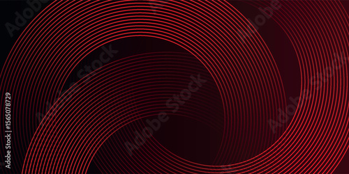Abstract red glowing geometric lines on black background. Modern shiny red diagonal rounded lines graphic design. futuristic modern vector eps10