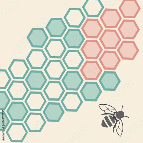 Soft pastel hexagonal pattern background – abstract geometric design for modern digital visuals