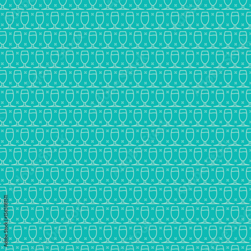 Elegant Wine Glass Repeating Pattern