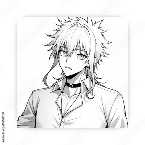 Ai genarate anime black and white