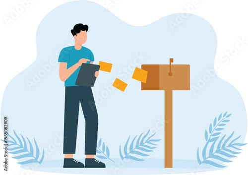 Email Post,Mail post trending concept 
