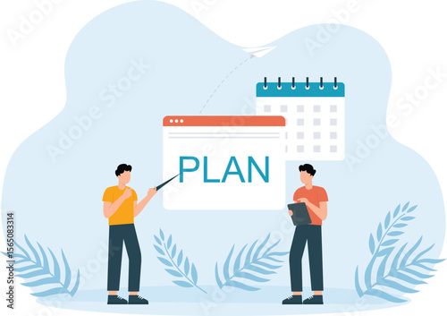 Project Plans,People consult on projects trending concept
