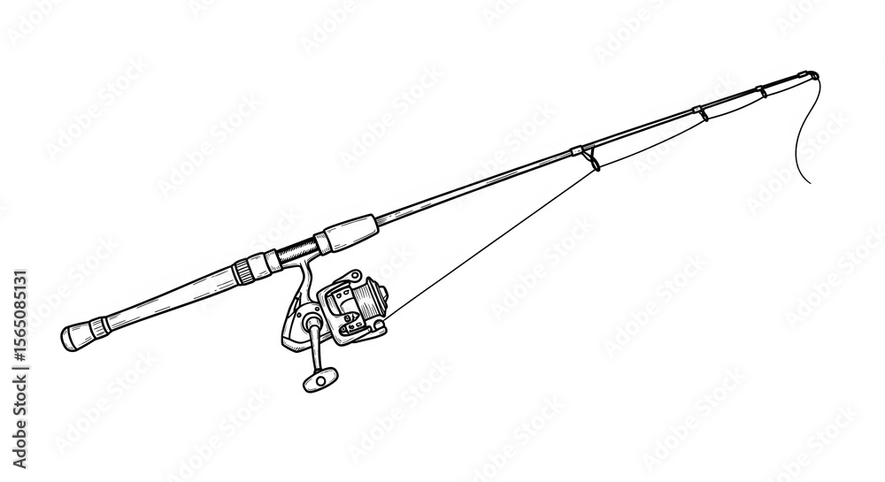 Spinning Fishing Rod and Reel Illustration: A Detailed Guide to Fishing Equipment Spinning Fishing Rod and Reel Illustration: A Detailed Guide to Fishing Equipment