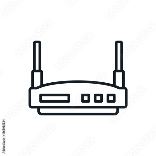 router icons isolated on White Background. Flat style design,symbol collection

