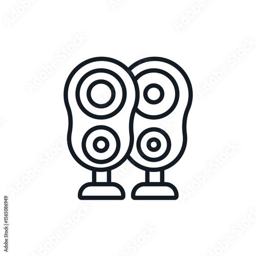 computer speaker icons isolated on White Background. Flat style design,symbol collection