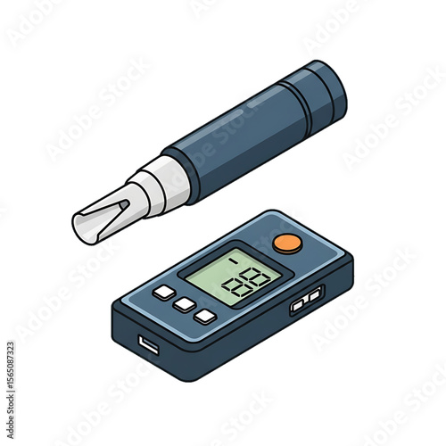 Blood glucose meter for diabetes management.