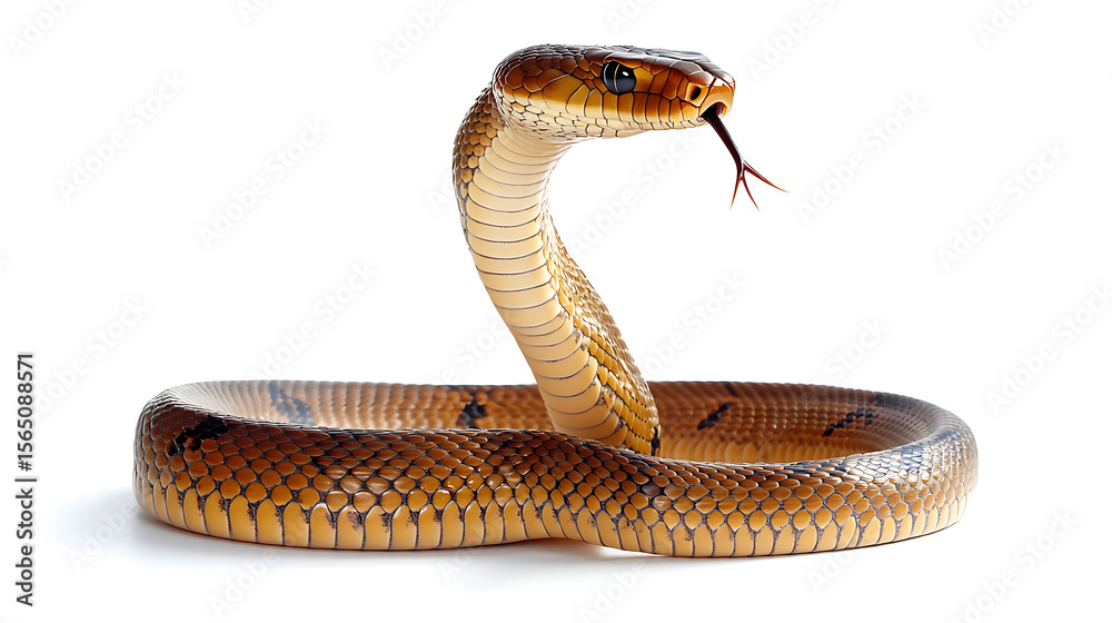 Naklejka premium snake on white background