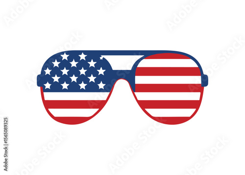 Patriotic Sunglasses Vector , Patriotic Sunglasses Icon