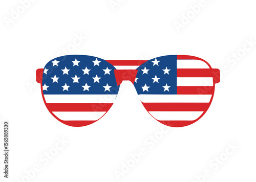 Patriotic Sunglasses Vector , Patriotic Sunglasses Icon