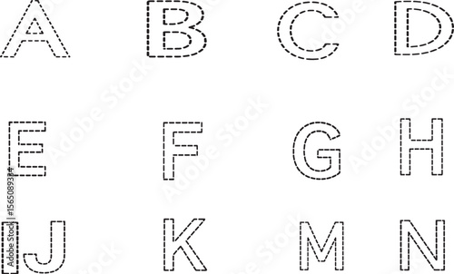 English Alphabet Letters Isolated on White Background.
