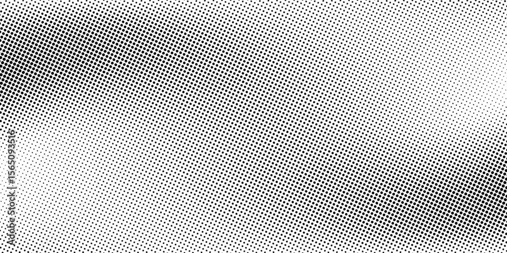 Grunge halftone gradient background. Faded grit noise texture. White and black sand wallpaper. Retro pixelated backdrop. Anime or manga style comic overlay. Vector graphic design textured template