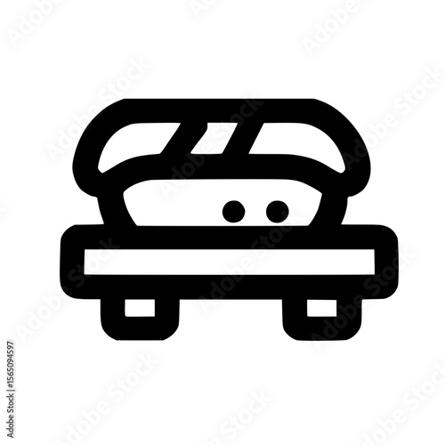 Simple Line Style Front View Car Automobile Vehicle Transport Icon