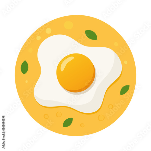 fried egg vector illustration