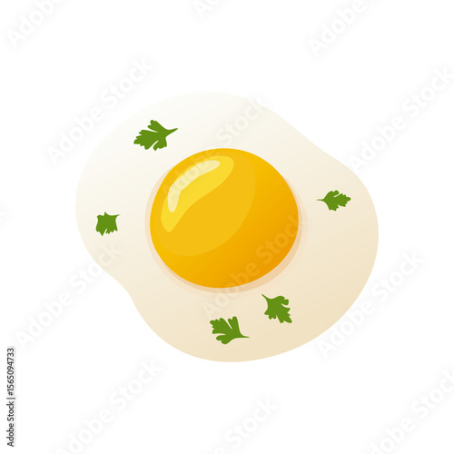 fried egg on a white background