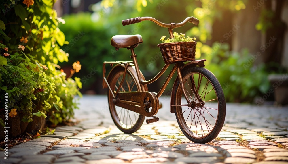 Fototapeta premium old bicycle in the street